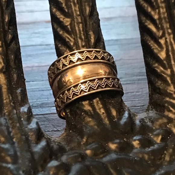 Vintage 90’s Sterling Silver Chunky Ring Size 5 3/4 - Picture 12 of 14